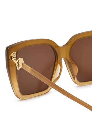Detail View - Click To Enlarge - FENDI - FF Dimonds Acetate Rectangular Sunglasses