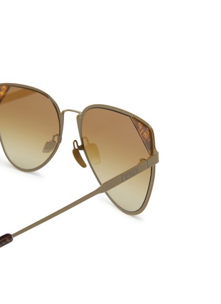 Detail View - Click To Enlarge - FENDI - Square Metal Sunglasses