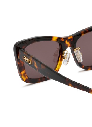 Detail View - Click To Enlarge - FENDI - Lettering Acetate Angular Sunglasses