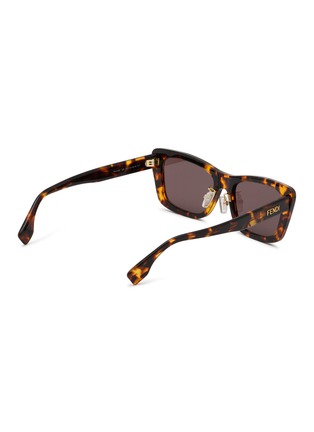 Figure View - Click To Enlarge - FENDI - Lettering Acetate Angular Sunglasses