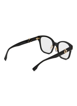 Figure View - Click To Enlarge - FENDI - FF Diamonds Acetate Square Optical Glasses