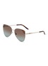 FENDI Fendi Signature Metal Cat Eye Sunglasses