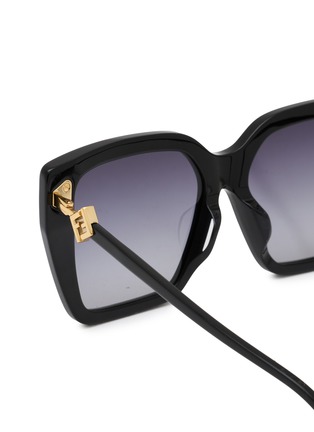 Detail View - Click To Enlarge - FENDI - FF Dimonds Acetate Rectangular Sunglasses