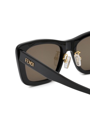 Detail View - Click To Enlarge - FENDI - Lettering Acetate Angular Sunglasses