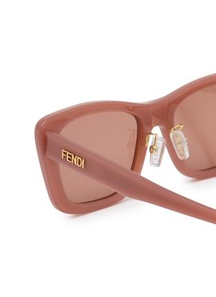Detail View - Click To Enlarge - FENDI - Lettering Acetate Angular Sunglasses