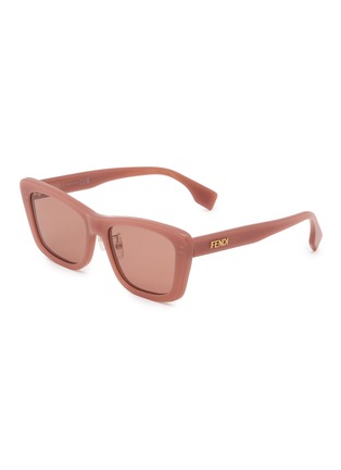 Main View - Click To Enlarge - FENDI - Lettering Acetate Angular Sunglasses