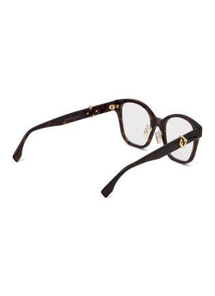 Figure View - Click To Enlarge - FENDI - FF Diamonds Acetate Square Optical Glasses