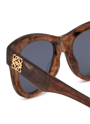 Detail View - Click To Enlarge - LOEWE - Anagram Acetate Round Sunglasses