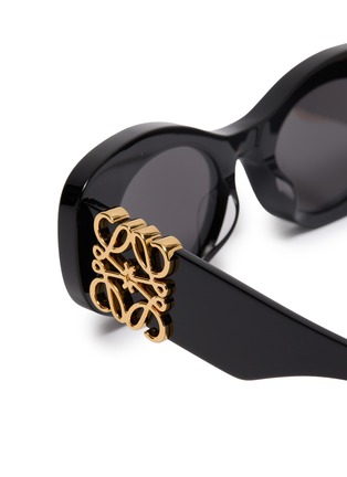 Detail View - Click To Enlarge - LOEWE - Anagram Acetate Oval Sunglasses