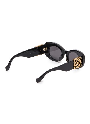 Figure View - Click To Enlarge - LOEWE - Anagram Acetate Oval Sunglasses