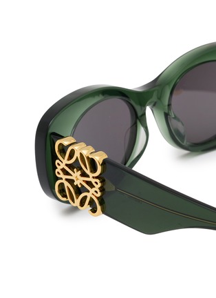 Detail View - Click To Enlarge - LOEWE - Anagram Acetate Oval Sunglasses