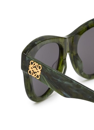 Detail View - Click To Enlarge - LOEWE - Anagram Acetate Round Sunglasses