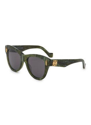 Main View - Click To Enlarge - LOEWE - Anagram Acetate Round Sunglasses