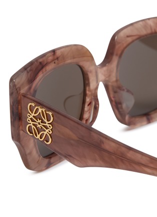 Detail View - Click To Enlarge - LOEWE - Anagram Acetate Round Sunglasses