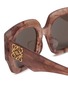 Detail View - Click To Enlarge - LOEWE - Anagram Acetate Round Sunglasses