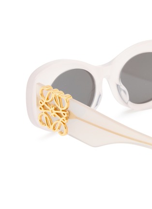 Detail View - Click To Enlarge - LOEWE - Anagram Acetate Oval Sunglasses