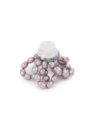Detail View - Click To Enlarge - CROCS - Black Pearl Beaded Floral Jibbitz™ Charm