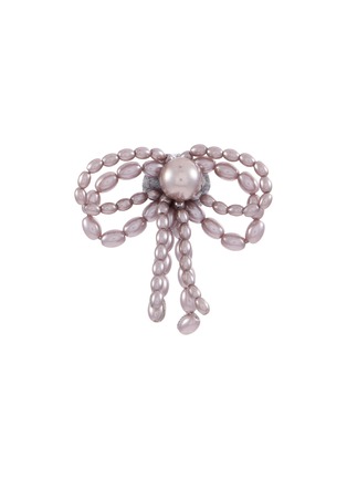 Main View - Click To Enlarge - CROCS - Black Pearl Beaded Bow Jibbitz™ Charm