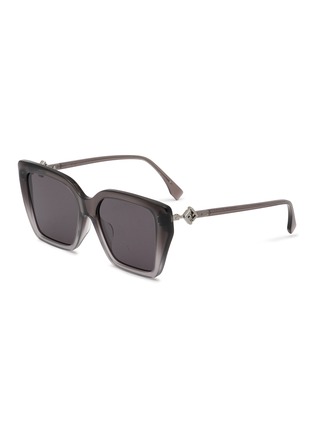 Main View - Click To Enlarge - FENDI - FF Diamonds Acetate Square Sunglasses
