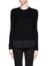Main View - Click To Enlarge - THEORY - 'Klemdy' sheer woven sweater