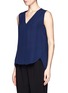 Front View - Click To Enlarge - THEORY - Pala button-front sleeveless silk top