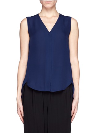 Main View - Click To Enlarge - THEORY - Pala button-front sleeveless silk top