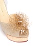 Detail View - Click To Enlarge - CHARLOTTE OLYMPIA - 'Shipwrecked Marilyn' pearl net canvas sandals