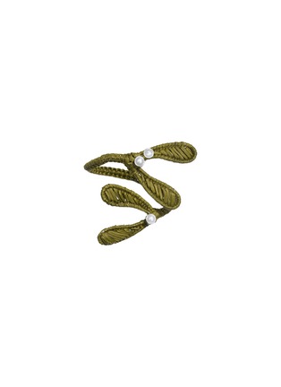 Main View - Click To Enlarge - SUMMERILL & BISHOP - Handwoven Faux Pearl Mistletoe Napkin Ring