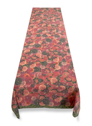 Detail View - Click To Enlarge - SUMMERILL & BISHOP - Dahlia Linen Tablecloth