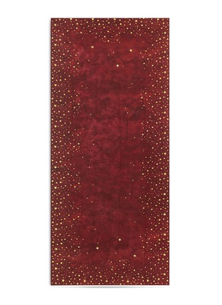 Main View - Click To Enlarge - SUMMERILL & BISHOP - Falling Stars Linen Tablecloth — Claret Red