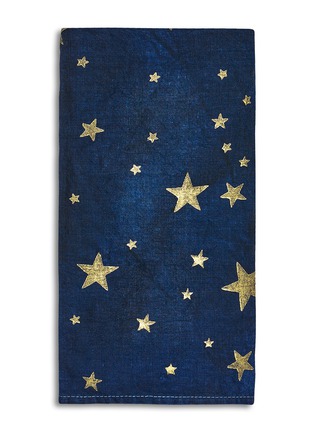 Detail View - Click To Enlarge - SUMMERILL & BISHOP - Falling Stars Linen Napkin — Ink Blue
