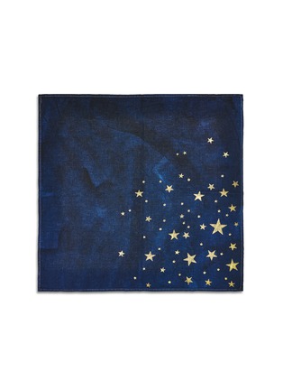 Main View - Click To Enlarge - SUMMERILL & BISHOP - Falling Stars Linen Napkin — Ink Blue