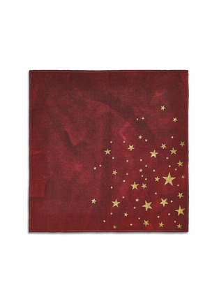 Main View - Click To Enlarge - SUMMERILL & BISHOP - Falling Stars Linen Napkin — Claret Red