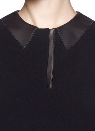 Detail View - Click To Enlarge - RAG & BONE - Becker leather collar top