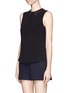Front View - Click To Enlarge - RAG & BONE - Becker leather collar top