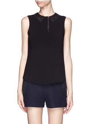 Main View - Click To Enlarge - RAG & BONE - Becker leather collar top