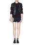 Figure View - Click To Enlarge - RAG & BONE - Becker leather collar top