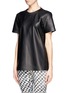 Front View - Click To Enlarge - PROENZA SCHOULER - Leather T-shirt