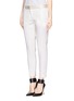 Front View - Click To Enlarge - VICTORIA BECKHAM - Satin waistband crop pants