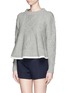 Front View - Click To Enlarge - SACAI LUCK - Flare cable knit pom-pom sweater 
