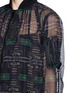 Detail View - Click To Enlarge - SACAI LUCK - Sheer tribal print bomber jacket
