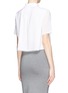 Back View - Click To Enlarge - T BY ALEXANDER WANG - Fray trim crop shirt