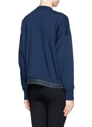 Back View - Click To Enlarge - SACAI LUCK - Jewelled neckline sweatshirt