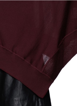 Detail View - Click To Enlarge - ALEXANDER WANG - Asymmetric hem merino wool cardigan