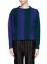 Main View - Click To Enlarge - SACAI LUCK - Colourblock wool knit sweater