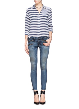 Figure View - Click To Enlarge - RAG & BONE - Zipped pocket skinny jeans