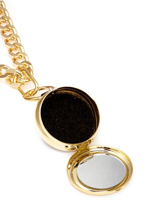 Detail View - Click To Enlarge - TOGA ARCHIVES - Round leather locket chain necklace