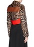 Back View - Click To Enlarge - GIVENCHY - Colourblock panel marmot fur leopard print jacket