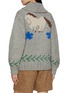 Back View - Click To Enlarge - SIENNE - Pony Intarsia Knit Zip Up Wool Sweater