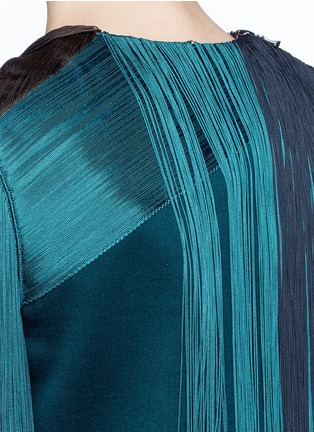 Detail View - Click To Enlarge - LANVIN - Fringe bonded jersey dress 